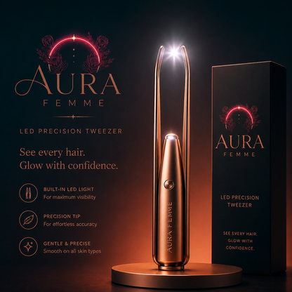 Aura Femme™ Luxe Lash & Brow Sculptor & Precision Tweezer